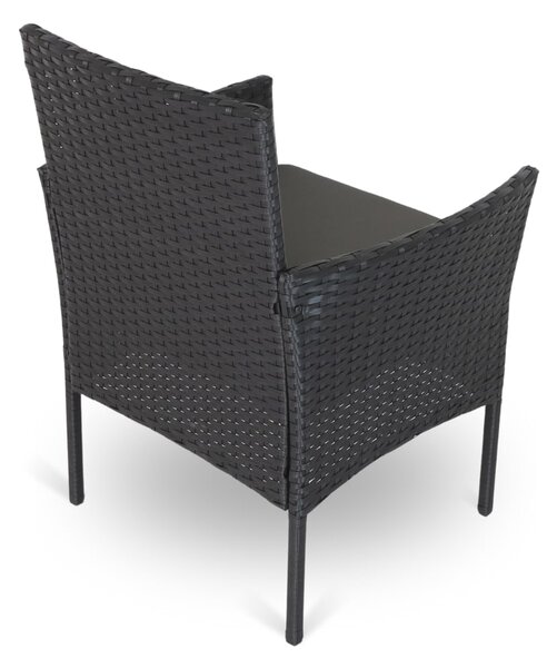 Scaun de gradina Solano 3 + 1 GRATUIT, negru