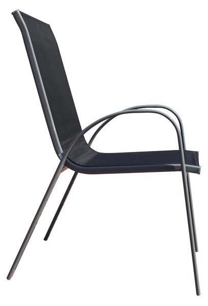 Scaun de gradina Romero, negru/gri