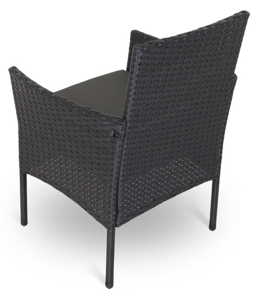 Scaun de gradina Solano 3 + 1 GRATUIT, negru