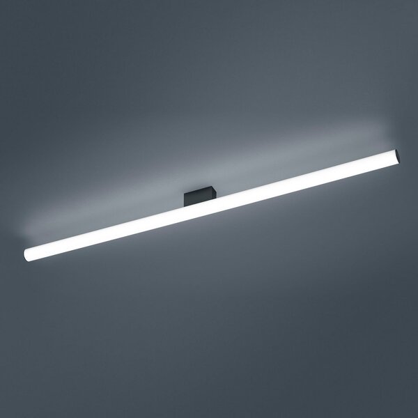 Helestra Loom lampă LED oglindă negru 120 cm, Alb, Baie, Plastic, Modern