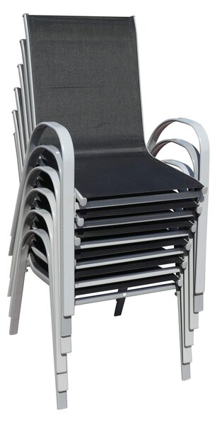 Scaun de gradina Romero, negru/gri