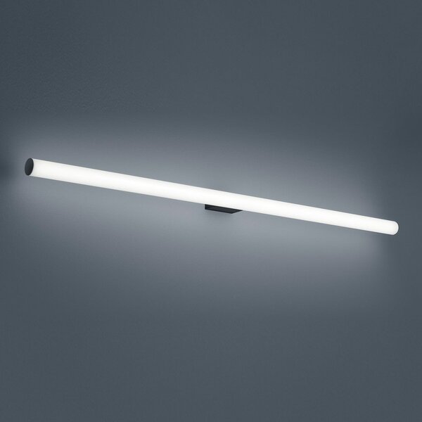 Helestra Loom lampă LED oglindă negru 120 cm, Alb, Baie, Plastic, Modern