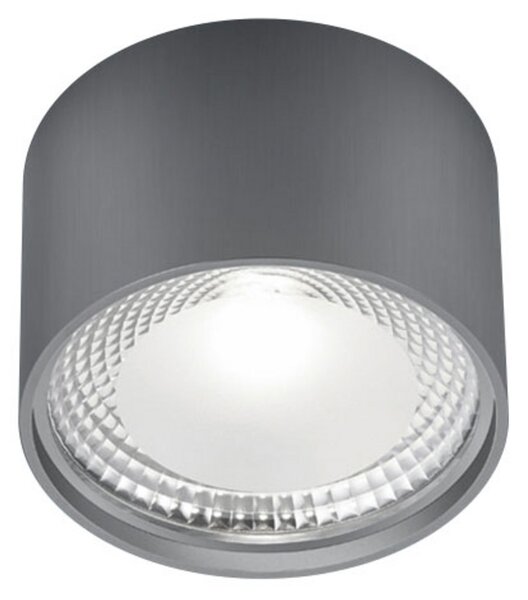 Helestra Kari plafonieră LED, rotundă, nichel, reglabil, Gri, Camera de zi / sufragerie, Metal, Modern