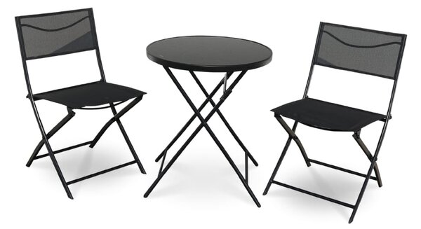 Set balcon gradina Macario - 2 locuri, negru