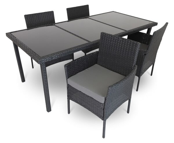 Set de gradina Solano - 4 locuri, negru