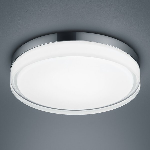 Helestra Plafonieră Tana LED, cromată, Ø 33 cm, Metalic, Camera de zi / sufragerie, Metal, Modern