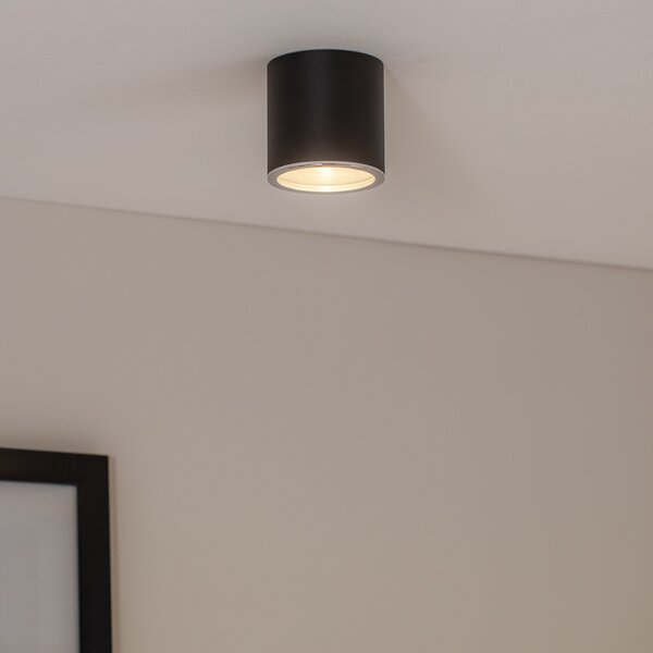 BEGA Spot de suprafață Bega LED Studio Line, aluminiu, Ø 9 cm, reglabil, Negru, Hol, Aluminiu, Modern