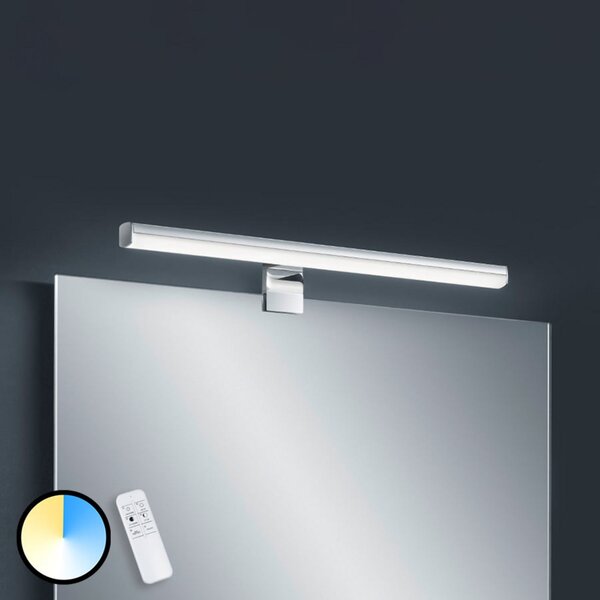 Helestra Gaia lampă LED oglindă telecomandă 49cm, reglabil, Metalic, Baie, Metal, Modern