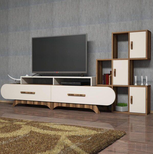 Masă TV/Dulap Florian S (Nuc + Crem). 1088294