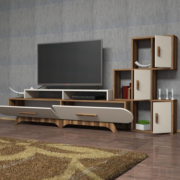 Masă TV/Dulap Florian S (Nuc + Crem). 1088294