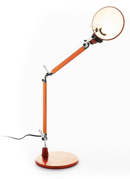 Lampă de masă Artemide, Tolomeo Micro, Portocaliu, Studiu / Birou, Metal, Design