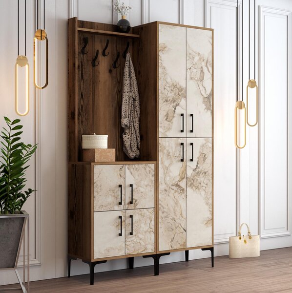 Mobilier hol Betina BA (Alb + Nuc). 1088297