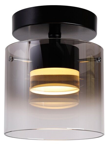 HighLight Plafonieră LED Salerno, 2700K, 1 bec, negru, reglabil, Negru, Camera de zi / sufragerie, Metal, Modern