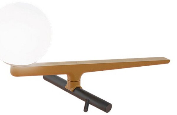 Lampă de masă Artemide, Yanzi, reglabil, Auriu / Alamă, Camera de zi, Metal, Design