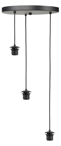 HighLight Lampă pendul Fantasy, 3 becuri, negru, reglabil, Negru, Camera de zi / sufragerie, Metal, Modern