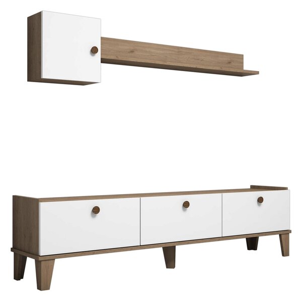Mobilier living Summer (stejar + alb). 1088301