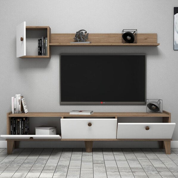Mobilier living Summer (stejar + alb). 1088301