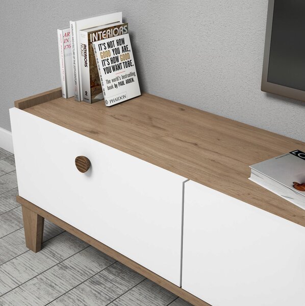Mobilier living Summer (stejar + alb). 1088301