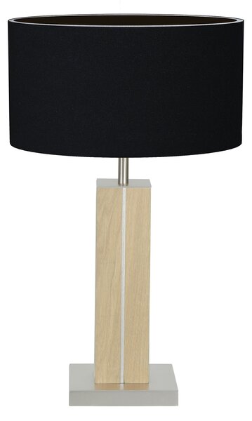 HerzBlut Dana lampă masă, stejar natur, alb, 56cm, Lemn, Camera de zi / sufragerie, Lemn, Modern
