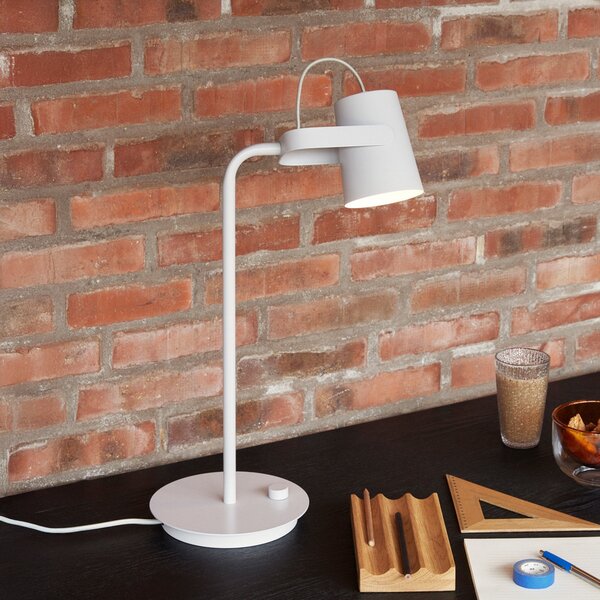 Hübsch Ardent lampă de masă, gri deschis, fier, E14, înălțime 54 cm, Gri, Studiu / Birou, Metal