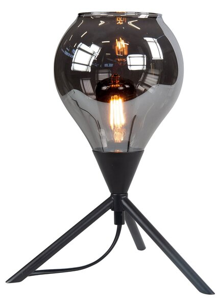HighLight Lampă de masă Cambio, negru/smoke, Negru, Camera de zi / sufragerie, Metal, Modern