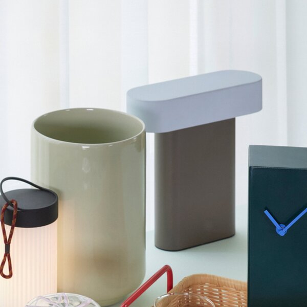 Lampă de masă Hübsch, Sleek, reglabil, Maro / Rugină, Camera de zi, Metal, Design