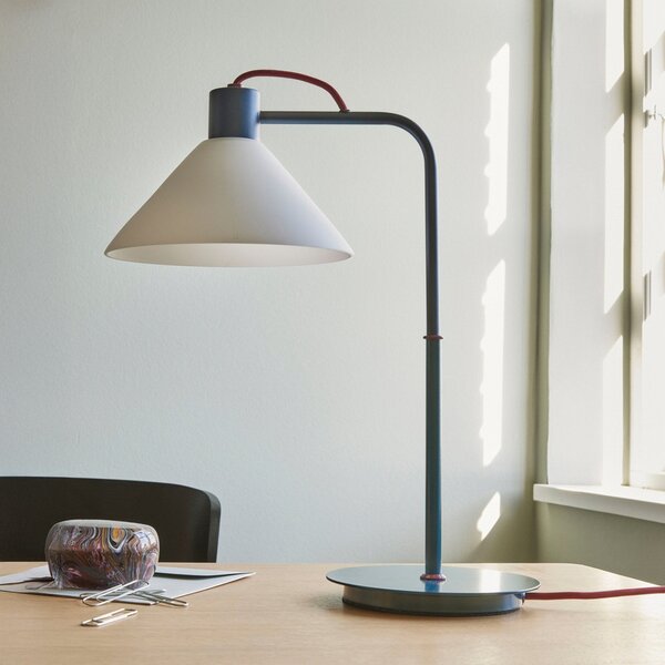 Lampă de masă Hübsch, Spot, Albastru, Camera de zi, Metal, Design