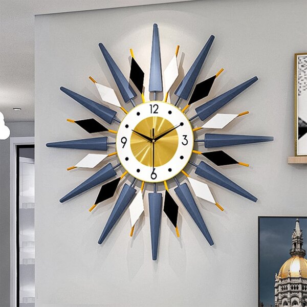 Ceas de perete, stil elegant, Metal, mecanism Silentios, D4177, 70 cm, Multicolor