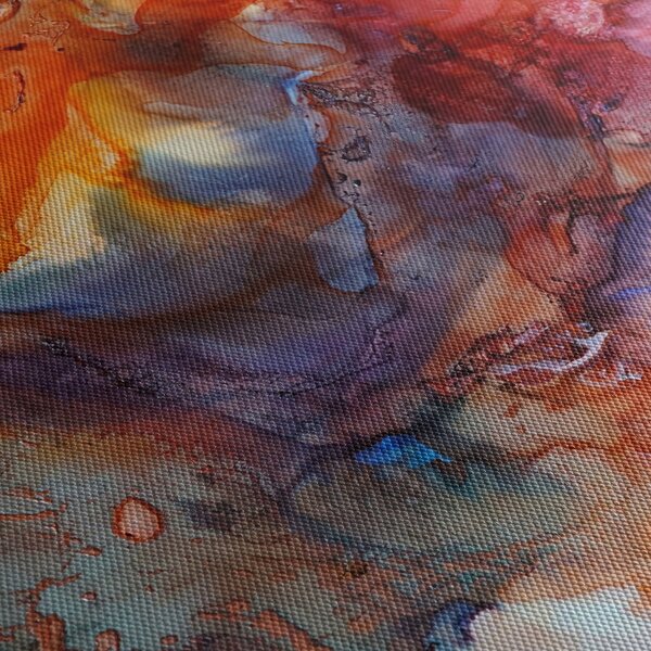 Tablou - Abstract Ink Art (cu ceas) (90x30 cm)