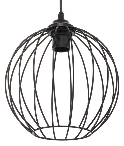 HELAM Lampă suspendată Cumera în negru, 4 becuri, rotundă, reglabil, Negru, Camera de zi / sufragerie, Metal, Modern