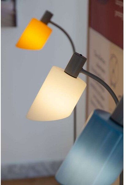 Lampa de birou Reading lampadar gri, transparentă
