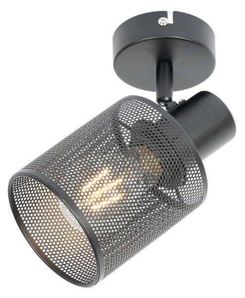 Plafoniere Lindby, Stancho, reglabil, Negru, Camera de zi, Metal, Modern