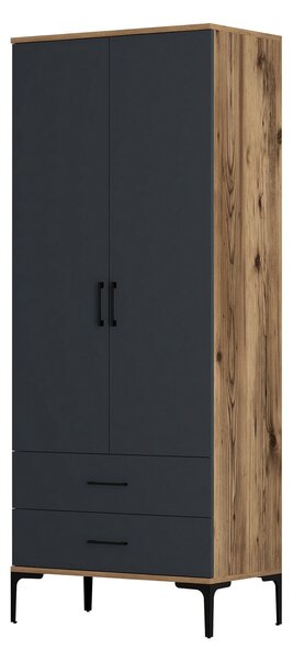 Dulap de haine Kiara T (Nuc + antracit). Promo -16%. 1088332