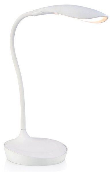 Lampă de masă Markslöjd, Swan, reglabil, Alb, Studiu / Birou, Plastic, Scandinavă