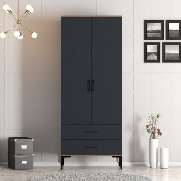 Dulap de haine Kiara T (Nuc + antracit). Promo -16%. 1088332