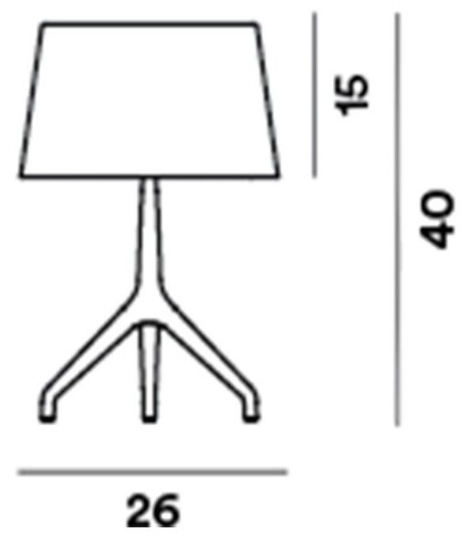 Lampă de masă Foscarini, reglabil, Gri, Camera de zi, Aluminiu