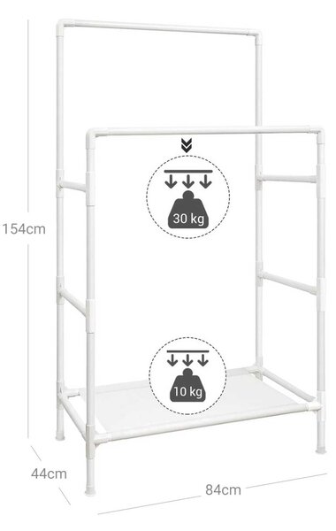 Suport pentru haine, Songmics, 70 kg, RDR01WT , Alb