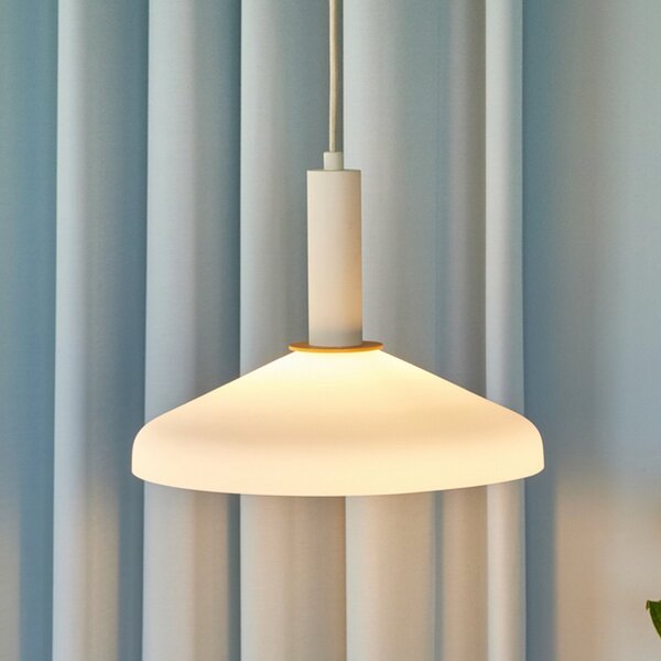 Hübsch HüBSCH Lampă suspendată Apollo, culoarea nisipului, portocaliu, fier, sticlă, reglabil, Alb, Camera de zi / sufragerie, Sticlă, Scandinavă