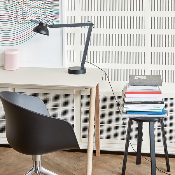 HAY PC Double Arm lampă LED de birou, negru, reglabil, Negru, Studiu / Birou, Metal, Design