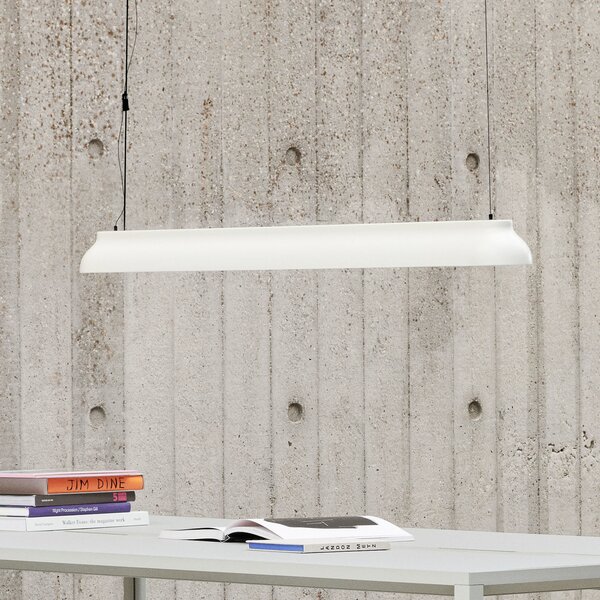 HAY Lampă suspendată PC Linear LED, alb crem, reglabil, Alb, Camera de zi / sufragerie, Metal, Design