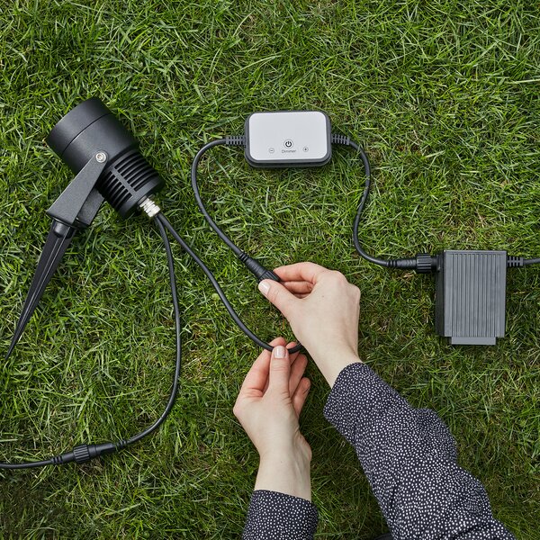 Markslöjd Spot de grădină cu 24 LED-uri, negru, 9 wați, reglabil, Negru, Metal, Modern