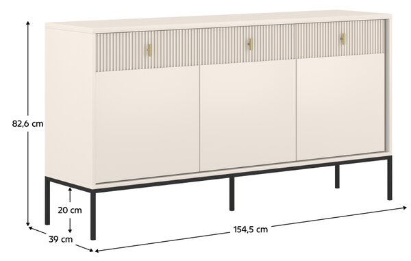 KONDELA Comodă, caşmir, MAGIRA 3D3S MA03