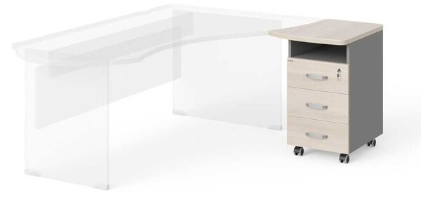 Sertare Manager 53,5 x 59,3 cm, dreapta, salcâm deschis / gri
