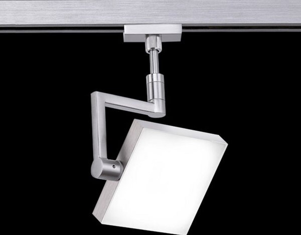FISCHER & HONSEL Spot LED 70013 pentru HV-Track 4, dimabil în 3 etape, reglabil, Gri, Camera de zi / sufragerie, Metal, Modern