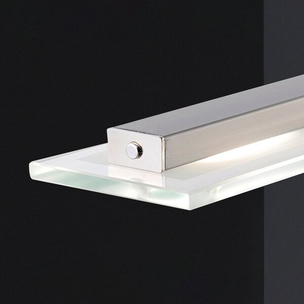 FISCHER & HONSEL Lampă suspendată LED Tenso, nichel, 64 cm, metal, CCT, dimabil, reglabil, Gri, Camera de zi / sufragerie, Metal, Modern