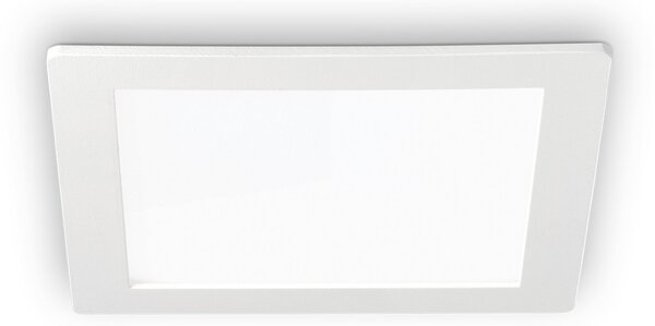 IDEAL LUX Plafonieră încastrată LED Groove pătrat 11.8x11.8 cm, Alb, Camera de zi / sufragerie, Metal, Modern, Luminile încastrate unghiulare