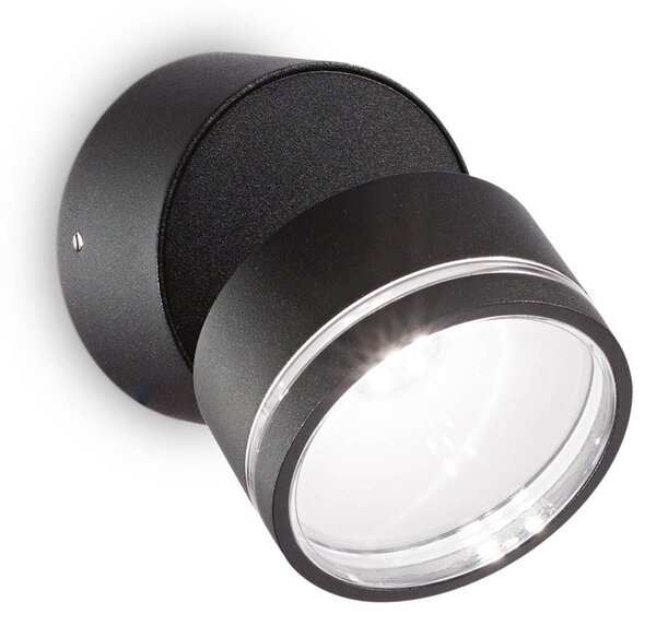 IDEAL LUX Ideal Lux Omega Round aplică LED 4000K negru, Negru, Hol, Metal, Modern