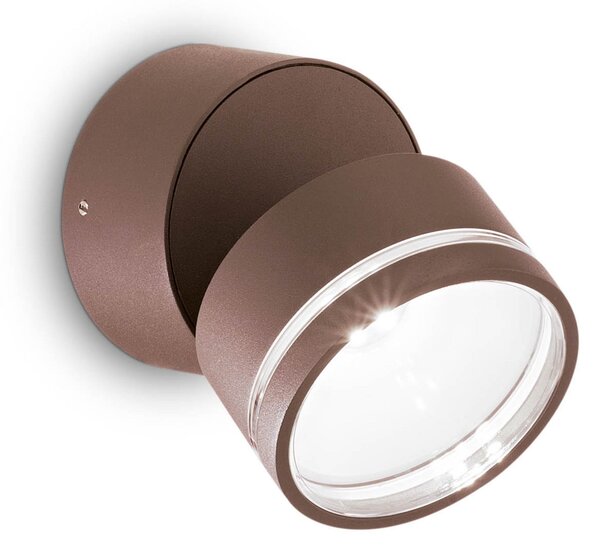 IDEAL LUX Ideal Lux Omega Round aplică LED 4000K cafea, Maro / Rugină, Hol, Metal, Modern