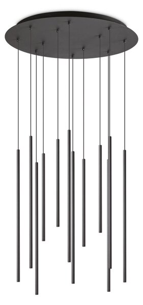 IDEAL LUX Ideal Lux Filo lampă susp. LED 12 becuri negru, Negru, Camera de zi / sufragerie, Metal, Modern