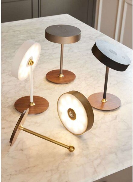 Lampă de masă Halo Design, reglabil, Auriu / Alamă, Camera de zi, Metal